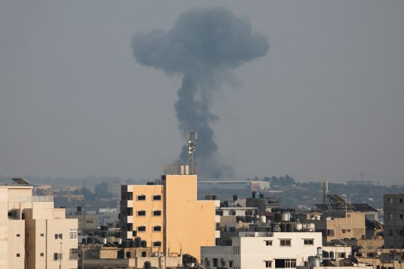 가자지구 공습. ⓒ 로이터=뉴스1 ⓒ News1 이서영 기자
