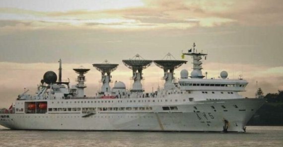 중국 인민해방군(PLA) 전략지원부대(SSF)가 운용하는 '위안왕 5'호는 위성과 대륙간탄도미사일 활동을 감시하는 선박이다. ⓒ organiser.org