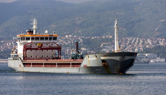 O Polanet, o primeiro cargueiro a ser embarcado da Turquia, do porto de Derrins, Golfo de Izmit, leste da Turquia, está se aproximando do porto de Chornomorsk, no Mar Negro, depois de retomar a entrada e saída de navios de exportação de grãos ucranianos no dia 8 (local Tempo).  ⓒ Reuters = Notícias 1 ⓒ Repórter do News1 Woo Dong-myeong