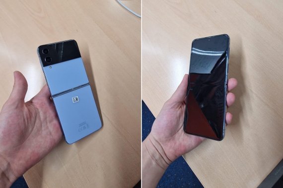 '갤럭시Z 플립4' 실물 유출 사진 (Noh 트위터 갈무리)