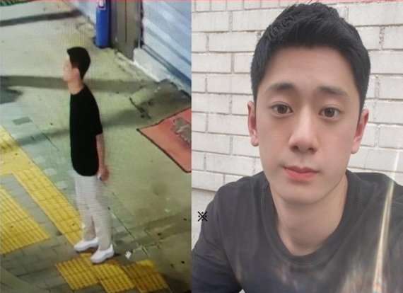 지난 7일 가양역 인근에서 실종된 이정우씨(25). 왼쪽 사진은 이씨의 실종 당시 모습. ('보배드림' 갈무리) ⓒ 뉴스1