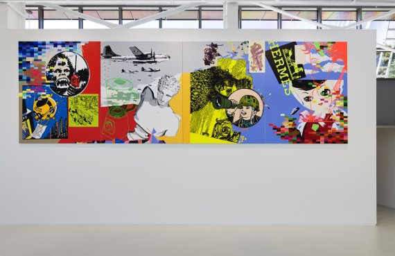 이동기 작 헤르메스 Hermes, 2021, acrylic on canvas, 260 X 840cm(스페이스 이수 제공). ⓒ 뉴스1