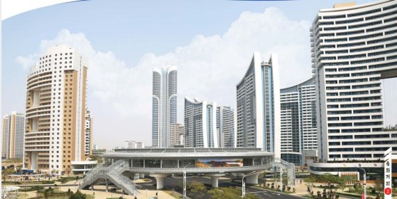 한산한 송화거리. ('인민의 희한한 보금자리' 캡처) ⓒ 뉴스1