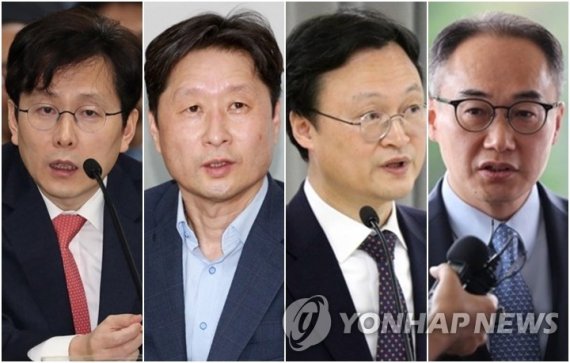 여환섭 법무연수원장, 김후곤 서울고검장, 이두봉 대전고검장, 이원석 대검 차장검사(왼쪽부터) [연합뉴스 자료사진]