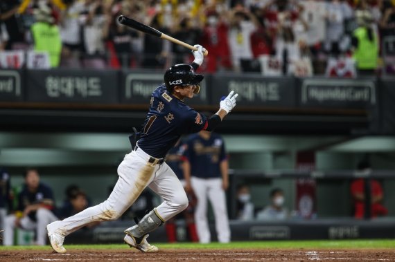 결승타로 승리 이끈 KIA 박찬호 [KIA 타이거즈 제공. 재판매 및 DB 금지]