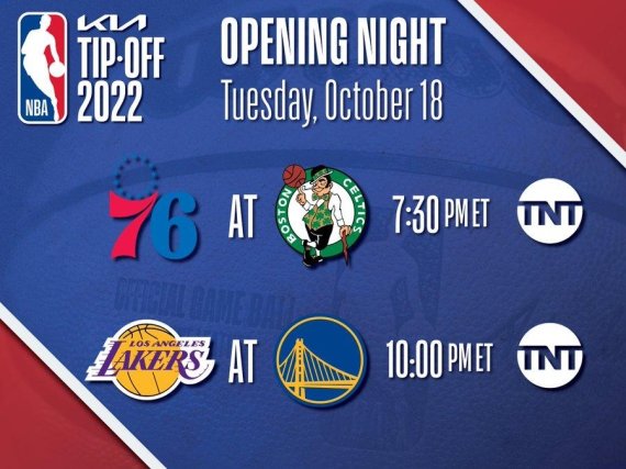 2022-2023시즌 개막전 일정을 공개한 미국프로농구(NBA) [NBA 트위터 캡처. 재판매 및 DB금지]