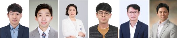 (좌측부터) 서울대 전기정보공학부 이용주 박사, 서울대 보라매병원 박정환, 오소희 교수, 서울대 전기정보공학부 신경섭 연구원, 서울대병원 문경철 교수, 서울대 전기정보공학부 권성훈 교수 /사진=서울대 제공