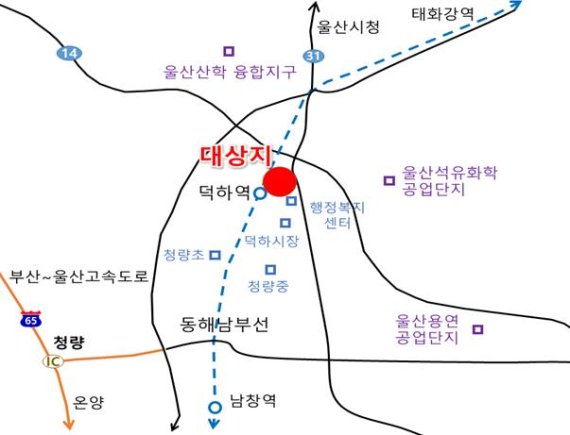 [세종=뉴시스] 울산 덕하역 폐선 부지 토지 위탁 개발 사업 계획. (사진=기획재정부 제공) *재판매 및 DB 금지