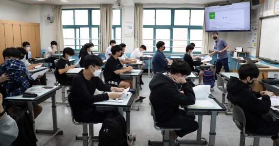 한 고등학교 교실의 모습. ⓒ News1 김명섭 기자