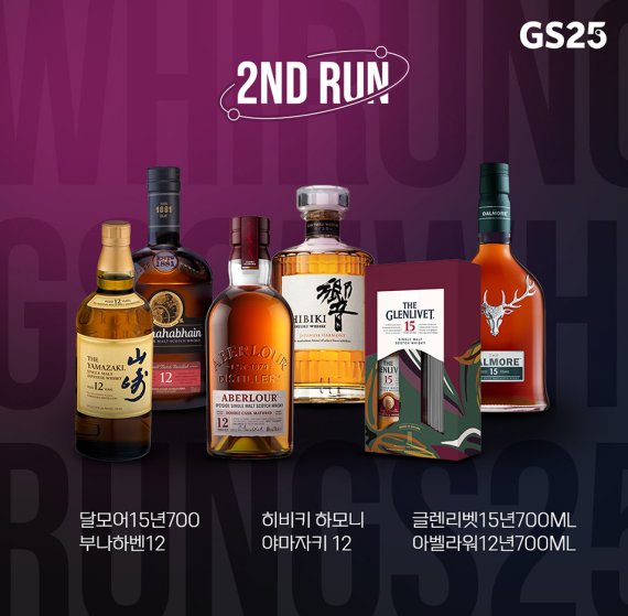 GS25의 희귀 위스키 판매 행사 '위-런'(WHI-RUN) 포스터. GS리테일 제공.