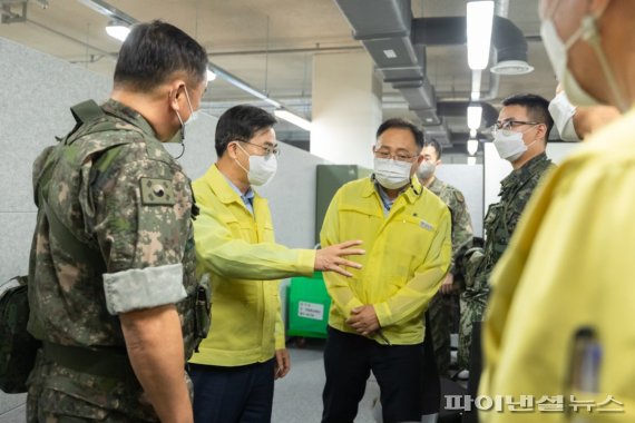 김동연 경기도지사 22일 ‘2022 을지연습 현장점검. 사진제공=경기북부청