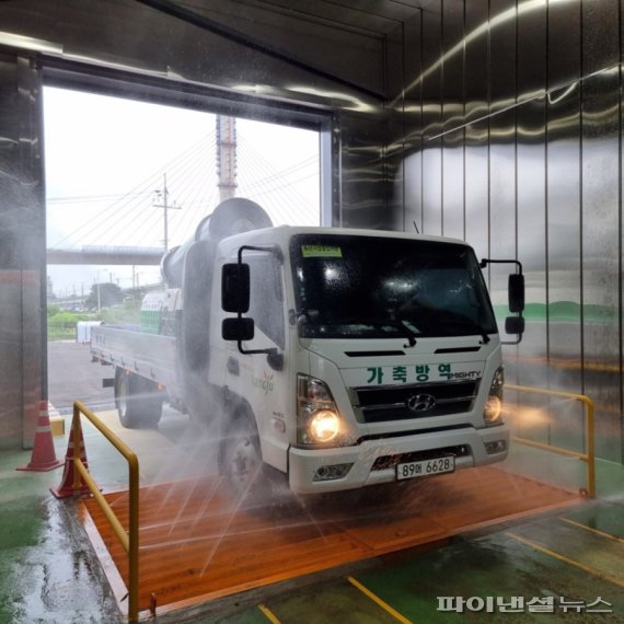 양주시 축산차량 거점소독소. 사진제공=양주시