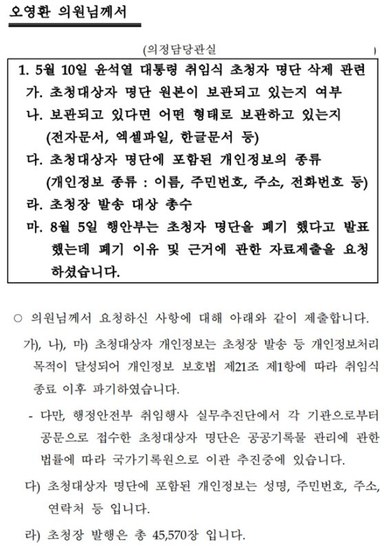 오영환 더불어민주당 의원실에서 행안부로부터 제출받은 자료(오영환 의원실 제공)