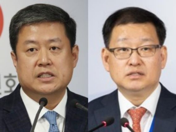 김정각 상임위원(왼쪽), 박정훈 원장.