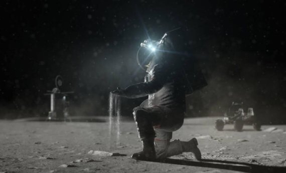 [서울=뉴시스]여성 우주비행사가 최초로 달 착륙에 성공한 아르테미스 프로젝트 임무 수행 상상도 {출처: 미국 항공우주국(NASA), 한국항공우주연구원}