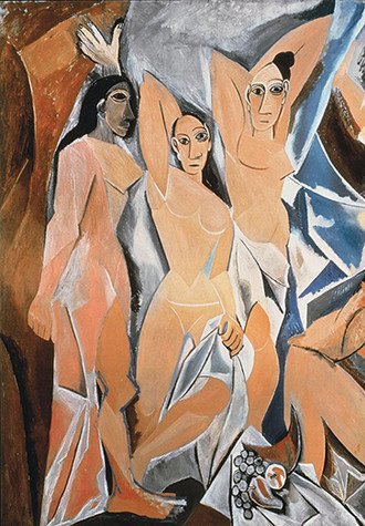 파블로 피카소의 '아비뇽의 처녀들(1907년, 243*233 cm, 캔버스에 유채, 뉴욕현대미술관)