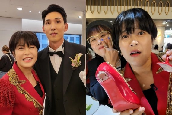 [서울=뉴시스]조혜련·박민(왼쪽), 신봉선·조혜련(사진=SNS) 2022.09.04. photo@newsis.com