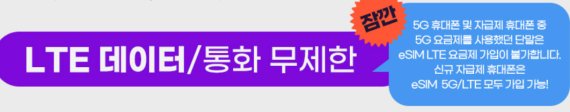 [서울=뉴시스] 5G 스마트폰으로 5G 요금제를 쓰고 있다면 e심에서도 5G 요금제에만 가입할 수 있다. (사진=헬로모바일 홈페이지) 2022.9.5 *재판매 및 DB 금지