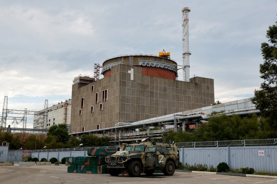 우크라이나 자포리자주(州) 에네르호다르시(市)에 위치한 자포리자 원자력발전소 외관. 2022. 9. 1. ⓒ 로이터=뉴스1 ⓒ News1 최서윤 기자
