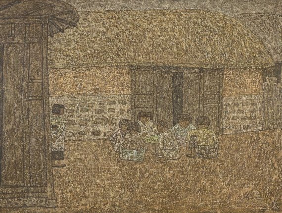 박수근, 유동, 1963, 캔버스에 유채, 96.6x130.5cm, 국립현대미술관 이건희컬렉션 (c)박수근연구소(국립현대미술관 제공)