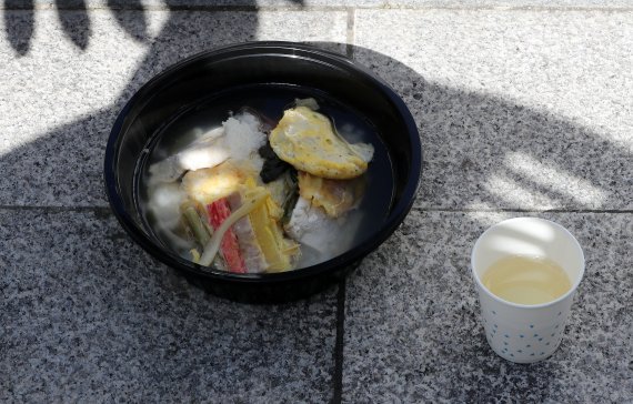추석인 10일 오전 경기도 파주 임진각 망배단에 실향민이 놓은 북한음식이 놓여있다. 2022.9.10/뉴스1 ⓒ News1 박세연 기자