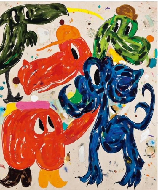 [서울=뉴시스]사볼츠 보조, Reggeli Dugó Morning Traffic, acrylic, oil and oil stick oncanvas, 189×160cm, 2021, 1억 7천만 원-2억 5천만 원