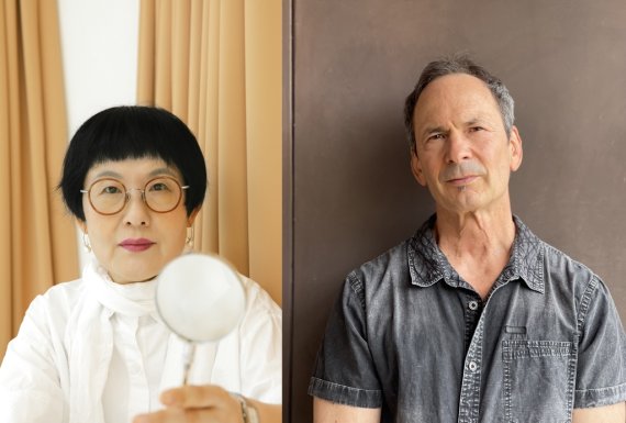 시인 김혜순(왼쪽)과 미국 시인 포레스트 갠더 [한국문학번역원 제공. 재판매 및 DB 금지]