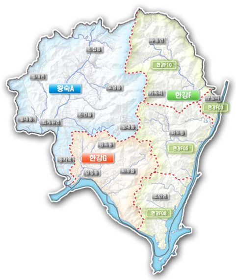 남양주시 단위 유역도. 사진제공=남양주시