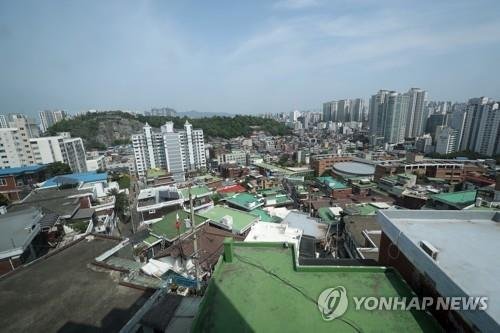 서울 종로구 창신동 일대 주택모습. 연합뉴스