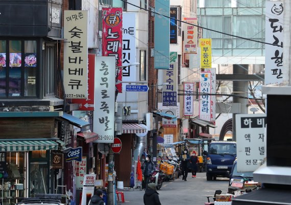 서울 중구의 식당가 모습. /사진=뉴시스