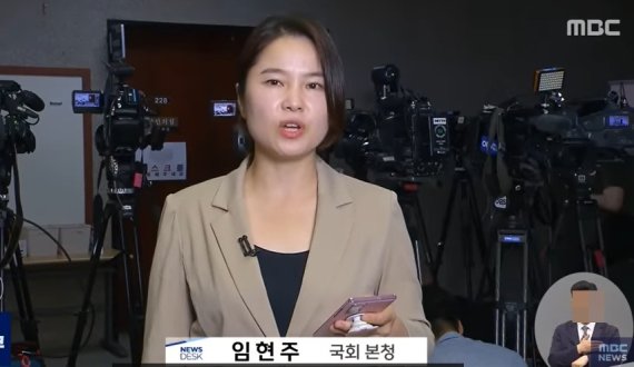 MBC보도본부 정치팀에서 여당(국민의힘)을 맡고 있는 임현주 기자. (MBC 갈무리) ⓒ 뉴스1