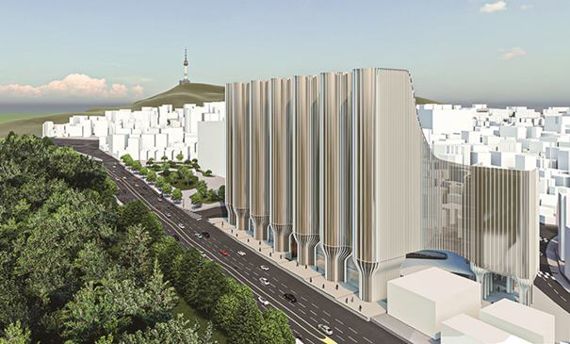 이태원 크라운호텔 부지에 들어설 하이엔드 주상복합 조감도.