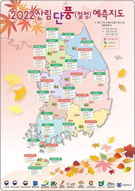 속리산 단풍 10월 24~26일 '절정'