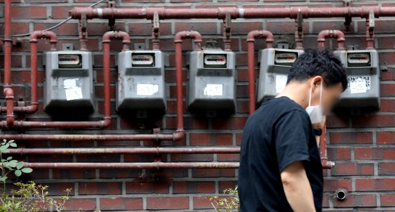 서울시내 주택가에 설치된 가스계량기의 모습 /뉴스1