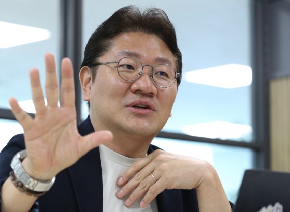 유창훈 센스톤 대표가 22일 서울 동대문구 센스톤에서 뉴스1과 인터뷰를 하고 있다. 2022.9.22/뉴스1 ⓒ News1 신웅수 기자