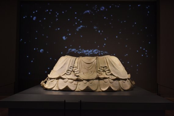 청양 본의리 가마터 출토 '소조 불상 대좌' [국립부여박물관 제공. 재판매 및 DB 금지]