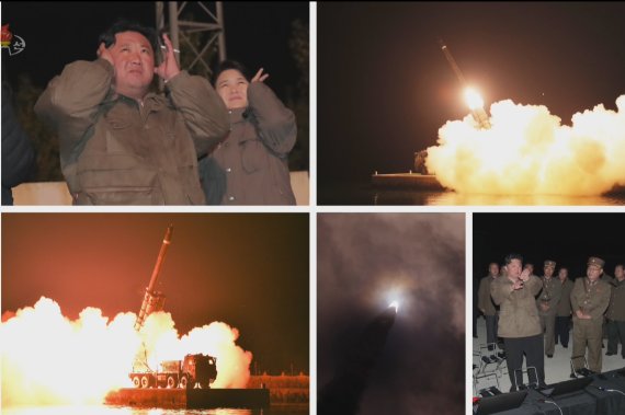 조선중앙TV는 김정이 지난달 25일부터 이달 9일까지 인민군 전술핵운용부대 등의 군사훈련을 지도했다고 11일 보도했다. 사진=조선중앙TV 캡처