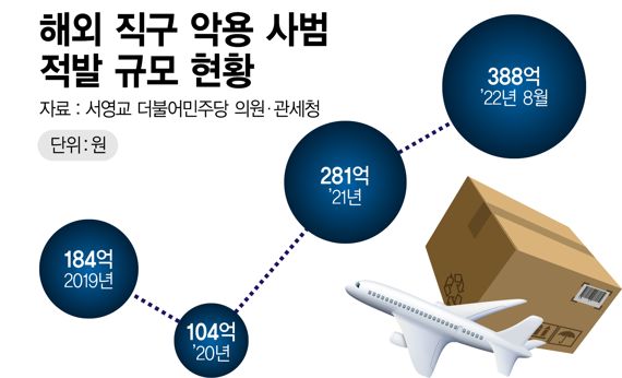 해외 직구 악용 사범 적발 규모. 정기현 기자