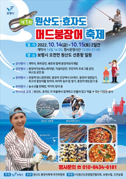 충남 보령 원산도·효자도 붕장어축제 포스터