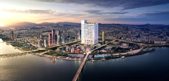 [서울=뉴시스] 라포르테 블랑 여의도 광역조감도.