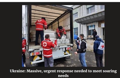 국제적십자위원회(ICRC) 우크라이나 구호팀의 활동 모습 [ICRC 홈페이지 캡처. 재판매 및 DB 금지]