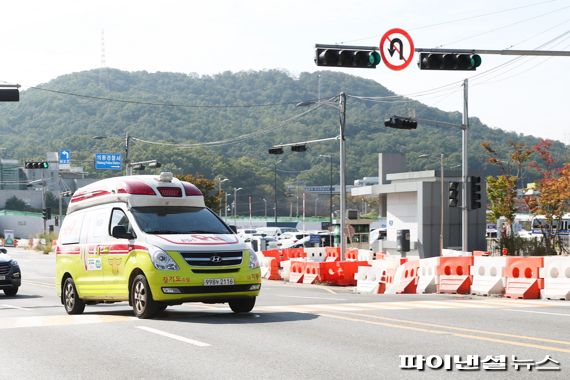 의왕시-의왕소방서 14일 긴급차량 우선신호 시스템 시연회 개최. 사진제공=의왕시