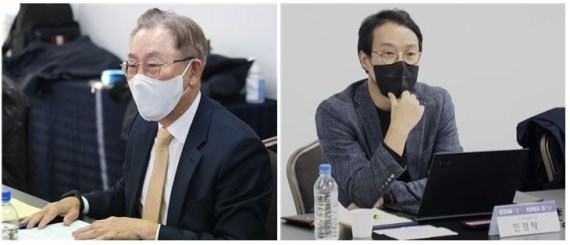 좌담회 좌장인 최형림 동아대학교 스마트물류연구센터 특임교수(왼쪽)와 민정탁 한국로봇융합연구원 전략사업본부장ⓒ 뉴스1