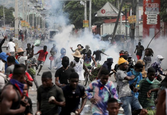 아이티 반정부시위. 사진=뉴스1