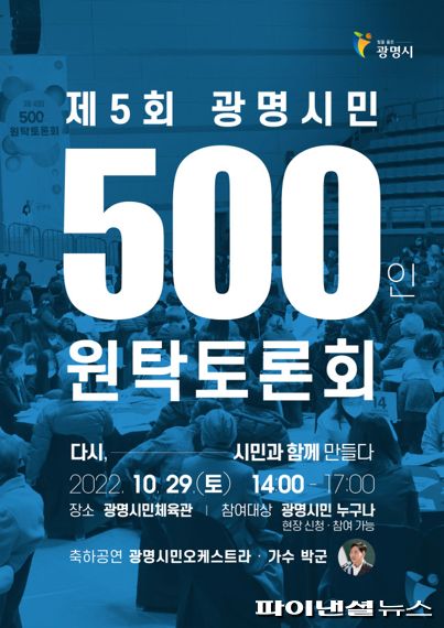 광명시 제5회 광명시민 500인 원탁토론회 포스터. 사진제공=광명시