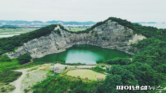 안산시 대부광산퇴적암층 전경. 사진제공=안산시