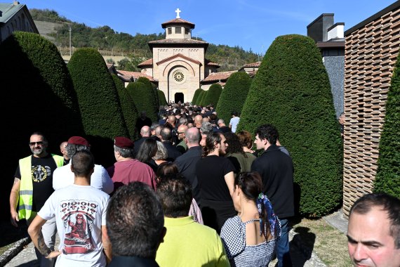 이탈리아 독재자 베니토 무솔리니의 지지자 수천 명이 파시즘 정권을 탄생시킨 '로마 진군' 100주년을 기념하는 퍼레이드를 벌였다. ⓒ 로이터=뉴스1 ⓒ News1 이서영 기자