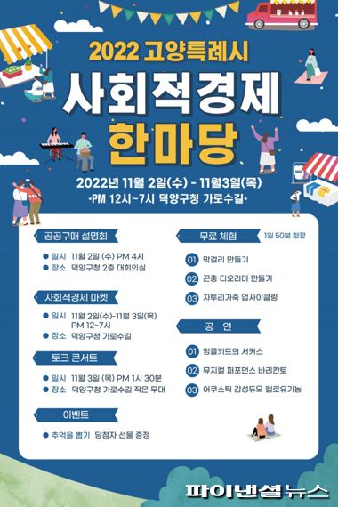 고양특례시 2022 사회적경제 한마당 포스터. 사진제공=고양시