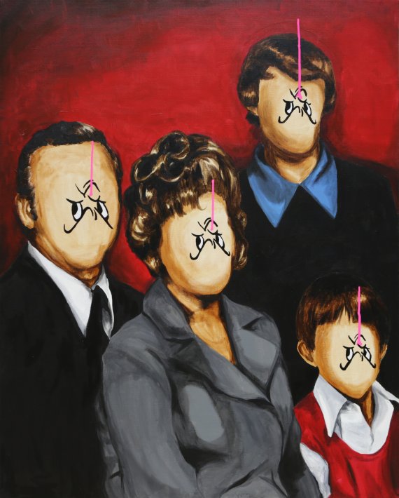 [서울=뉴시스]buggy, A family portrait3, Acrylic on canvas, 100 x 80.5 cm, 2022