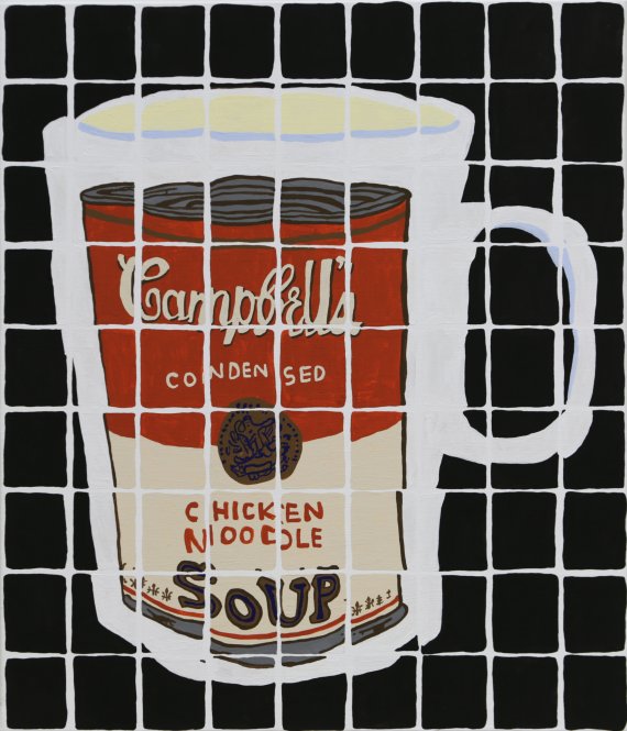 [서울=뉴시스]Yuri Ikeguchi, Campbell's Soup mug painting, Acrylic on canvas, 53 x 45.5 cm, 2022